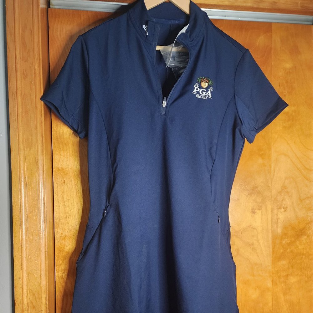 Adidas women's flirty hem frill 2023 Championship golf dress